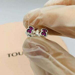 TOUS Earring Silver TOUS New Motif Earrings with amethyst bear
